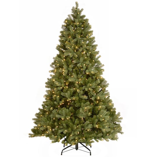 7.5Ft Pre-Lit Downswept Douglas® Fir Tree, Dual Color LED Lights By National Tree Company in Green | 7.5 ft | Michaels®